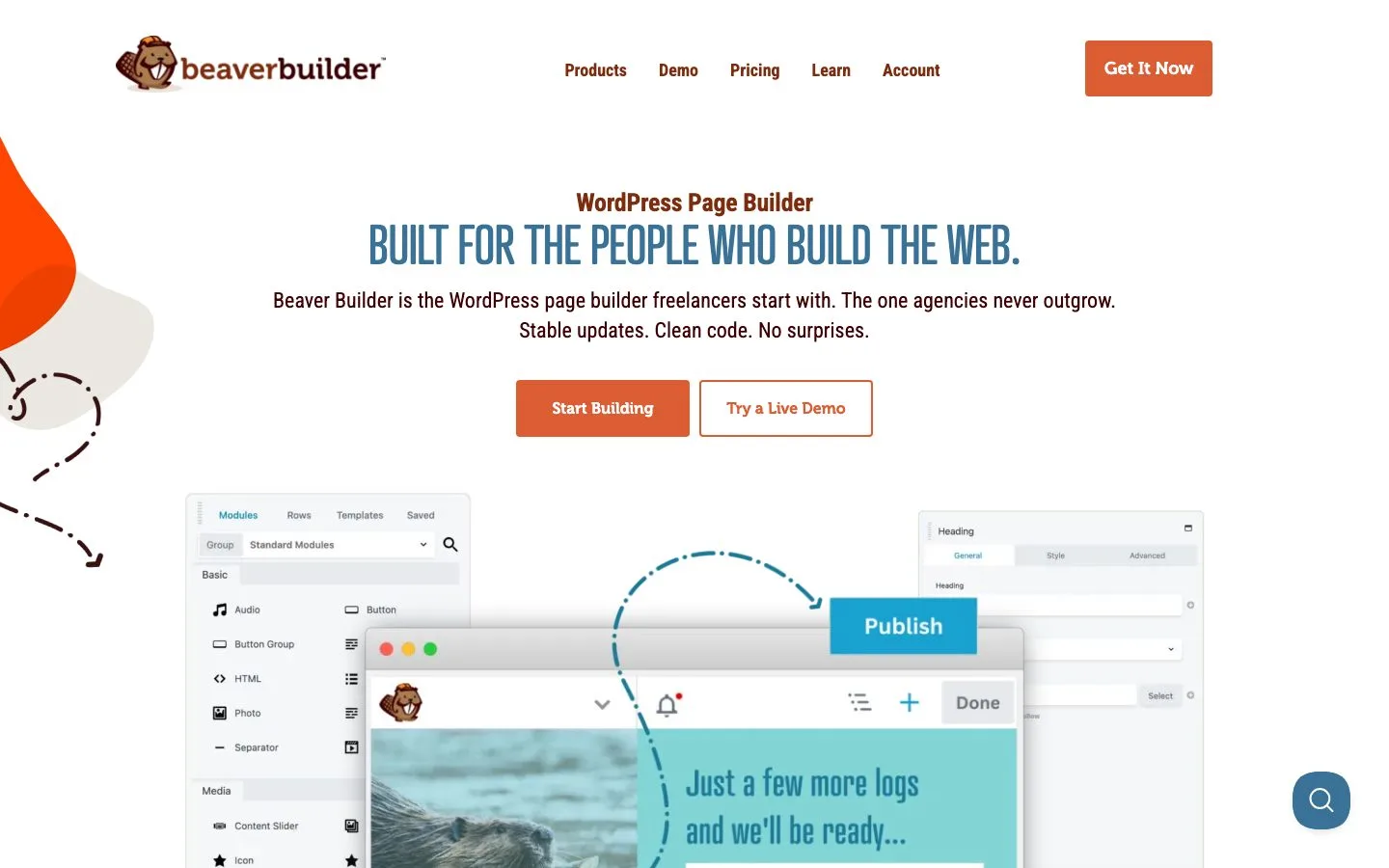 Beaver Builder official website screenshot